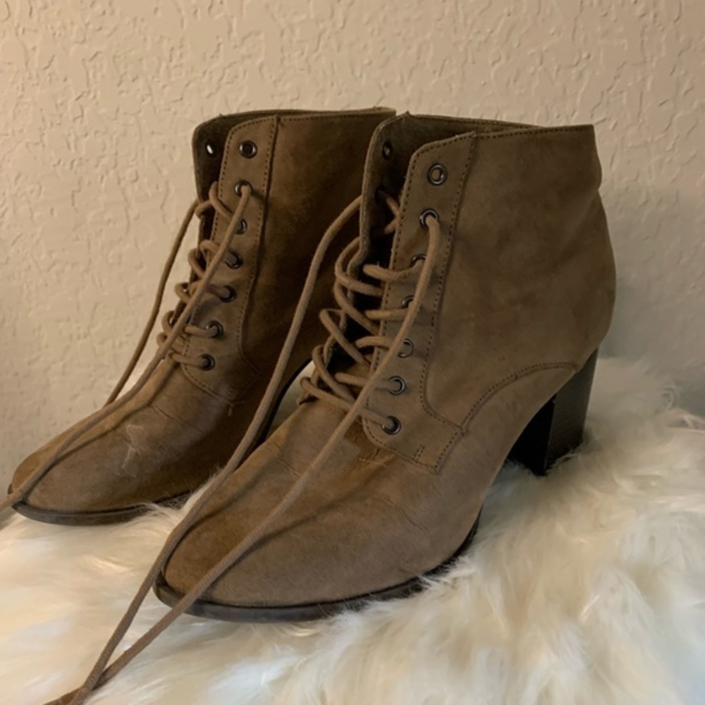 Taupe Heeled Booties